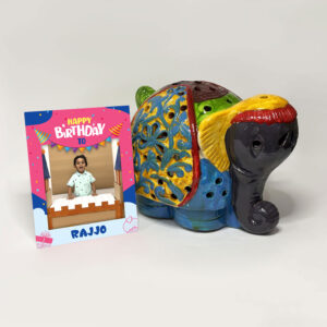 Photo Frame with Clay Showpiece Combo