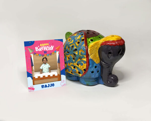 Photo Frame with Clay Showpiece Combo