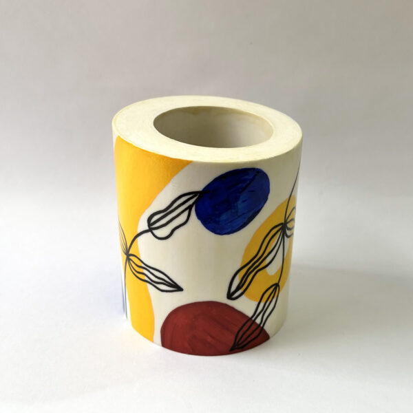 Plastic and Gypsum Combination Colorful Pot - Image 2