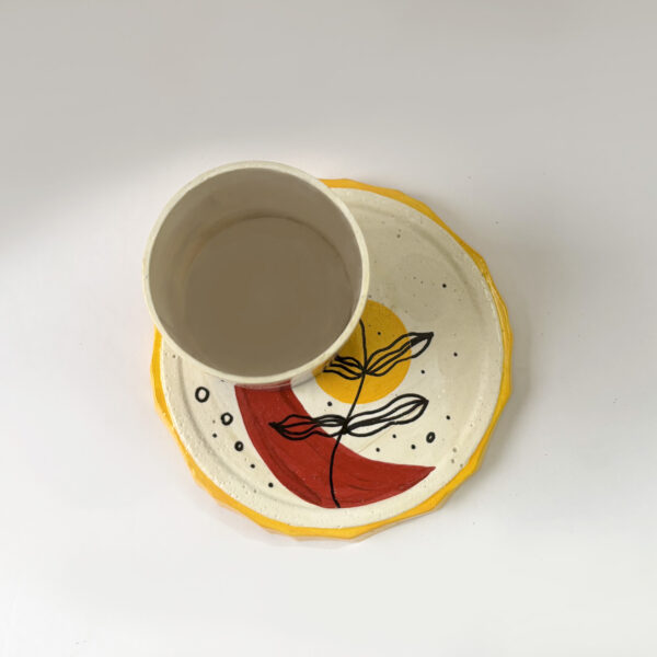 Small Colorful Pot Blending with Plastic and Gypsum - Image 4