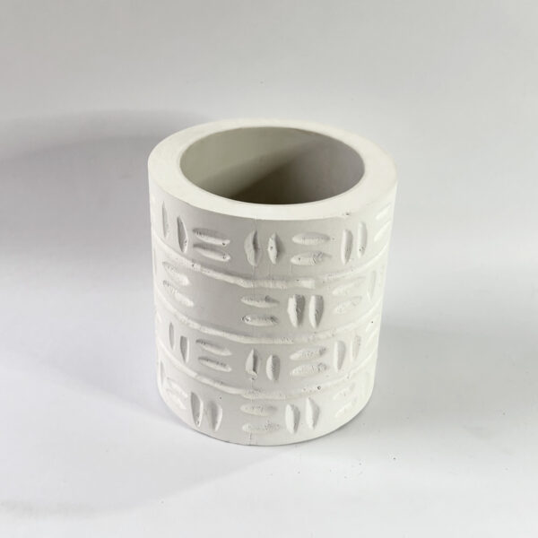 Handmade Gypsum Pot for Office Desk as Planter - Image 2